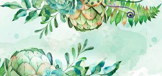 小清新绿色海报背景高清