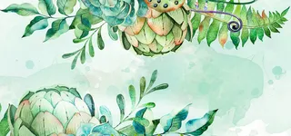 小清新绿色海报背景高清