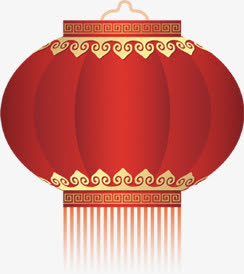 红色喜庆手绘灯笼免抠