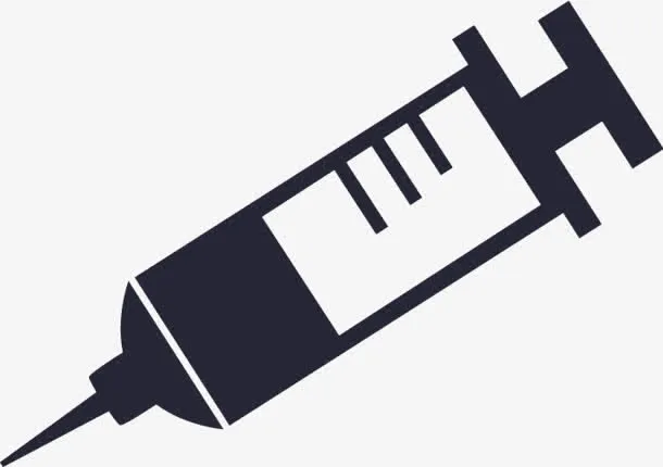 注射针筒有药物深蓝色免抠
