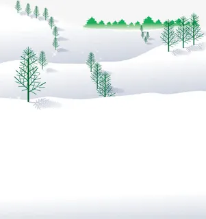 矢量雪地免抠