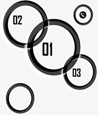 抽象几何圆环科技免抠