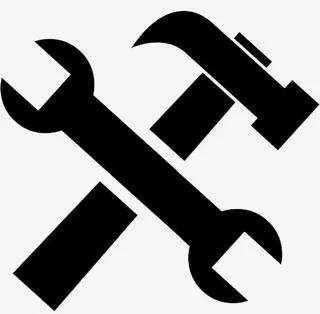 黑色线条五金工具图标免抠