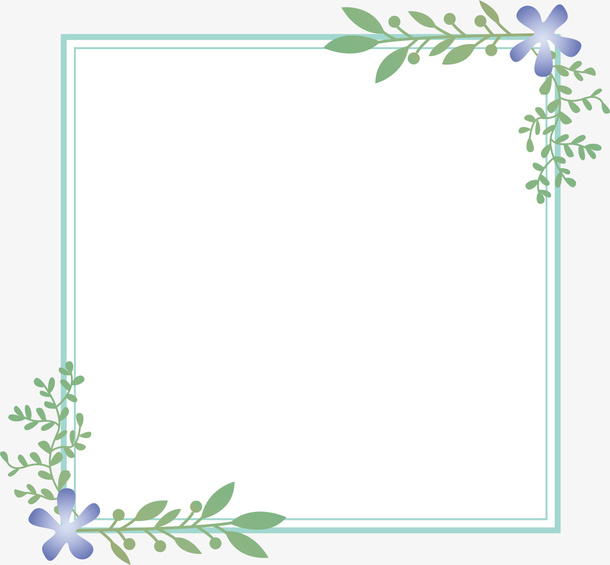 绿色清新春季框架免抠