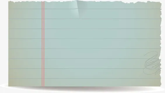 蓝色横格纸免抠