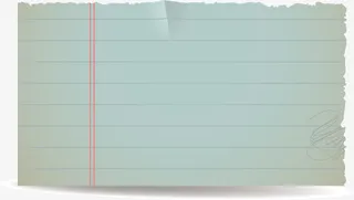 蓝色横格纸免抠