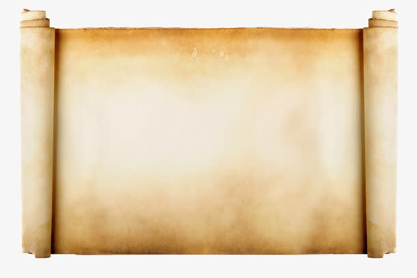 破旧的卷轴免抠
