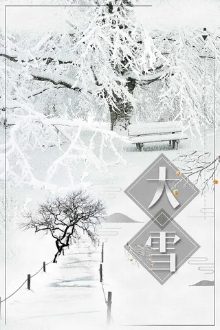 素雅大雪节气设计高清