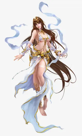 古风游戏人物美女展板免抠