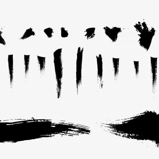 中国风笔墨免抠