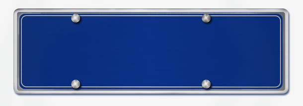 仿真车牌蓝色写实免抠