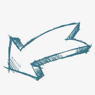 手绘卡通装饰手绘箭头海报设计免抠