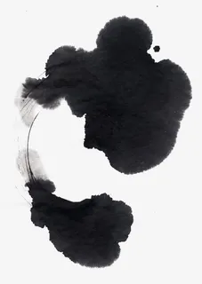 毛笔黑色中国风墨迹墨点免抠