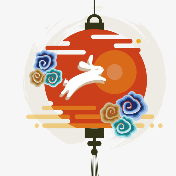 中秋节矢量装饰图案免抠