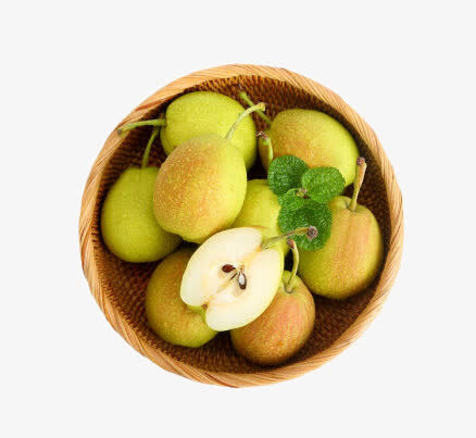 竹筐中的香梨免抠