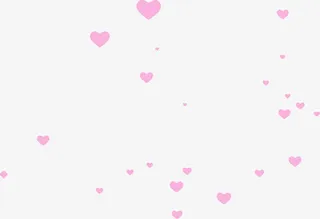 飘舞粉色爱心素材免抠