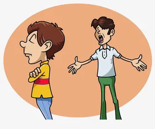 争吵的两个人免抠