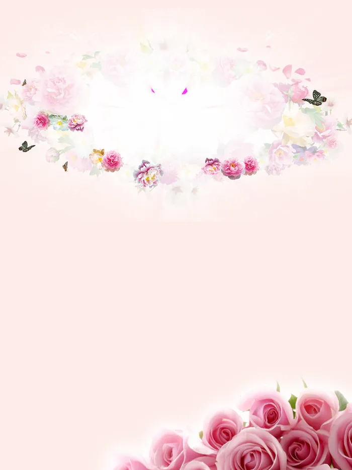 三八妇女节玫瑰海报背景素材高清
