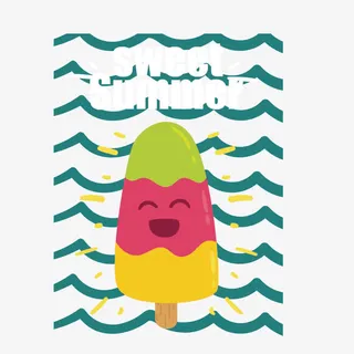 可爱冰棍装饰元素免抠