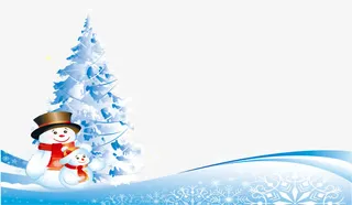 手绘风格创意合成雪人免抠