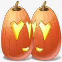 万圣节南瓜灯两只免抠
