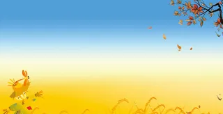 金秋给力飘零树叶稻草人免抠