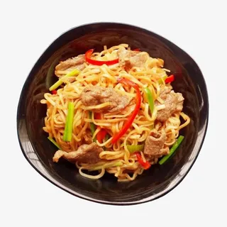 俯拍牛肉炒面免抠 俯拍牛肉炒面免抠