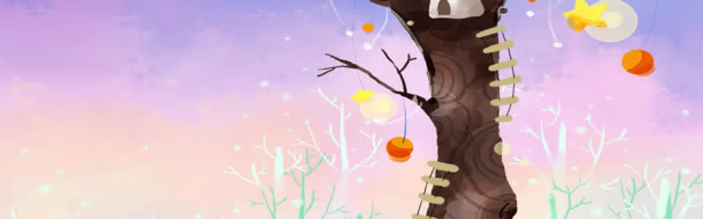 梦幻清新手绘卡通背景