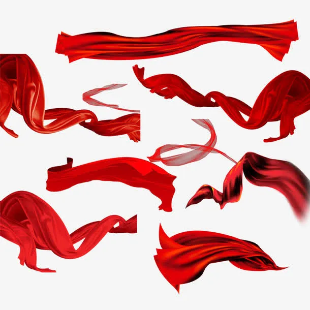 节日庆典彩带飘带免抠