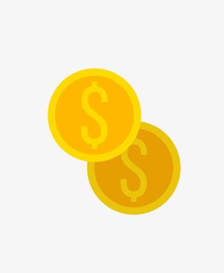 矢量卡通简洁扁平化金币免抠