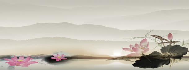 水墨花卉素材免抠