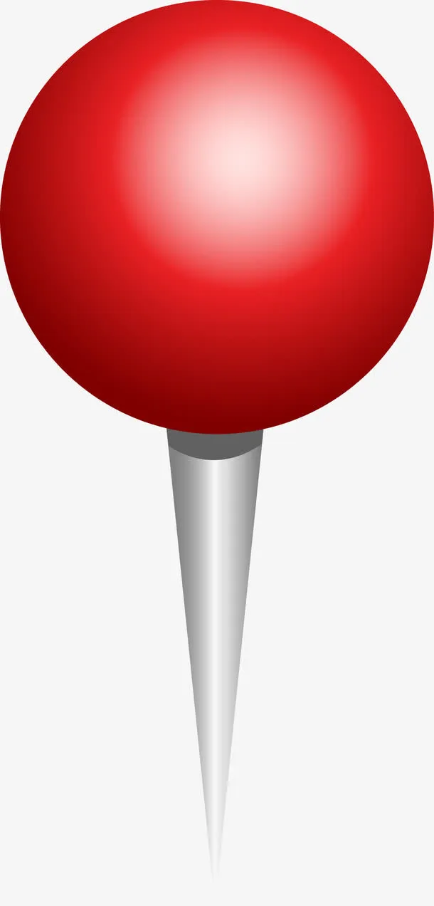 红色圆形地标箭头图免抠