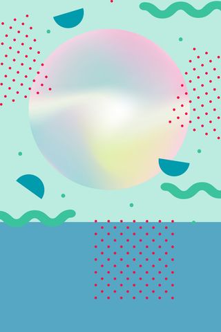 时尚孟菲斯简约撞色促销海报背景高清