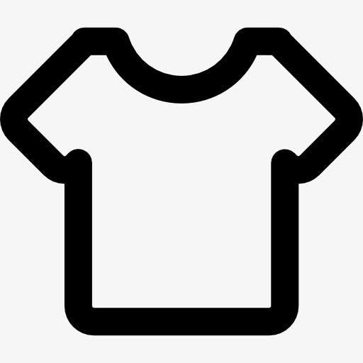 白色的圆领衬衫图标免抠