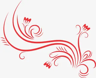 花纹花边线稿素材免抠