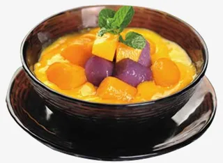 夏日甜品椰汁香芋芒果西米露芋圆免抠