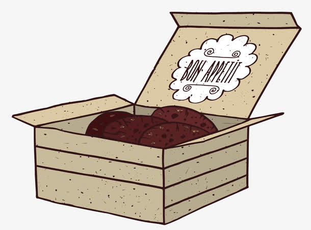 一盒巧克力饼干免抠