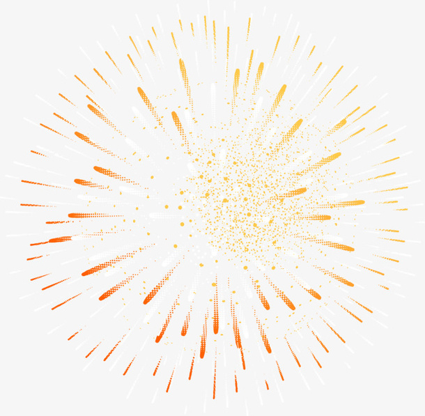 节日 元素 亮丽烟花免抠