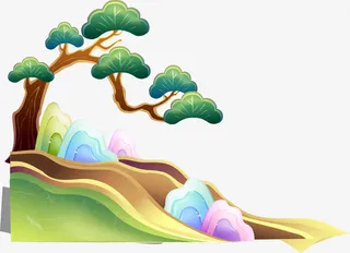 卡通手绘树免抠
