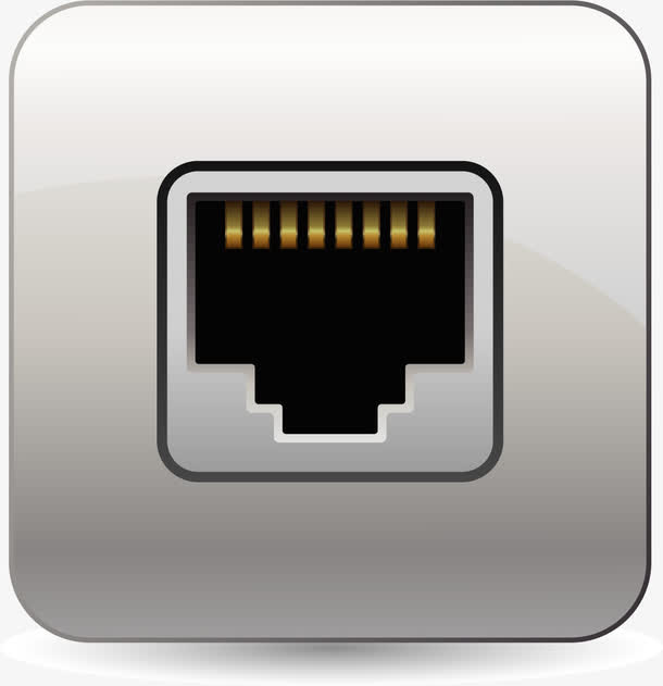 矢量手绘网线接口免抠