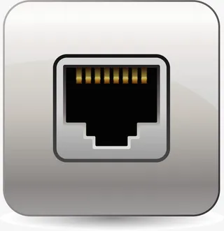 矢量手绘网线接口免抠