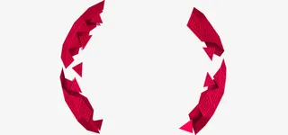 漂浮元素 红色几何免抠