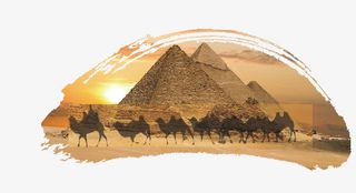 中国风沙漠图免抠