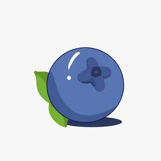 卡通暴走蓝莓可爱免抠