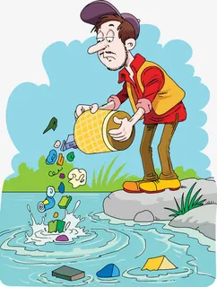 乱扔垃圾插画免抠