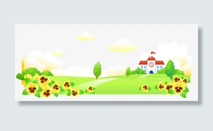 矢量背景素材春天花丛素材