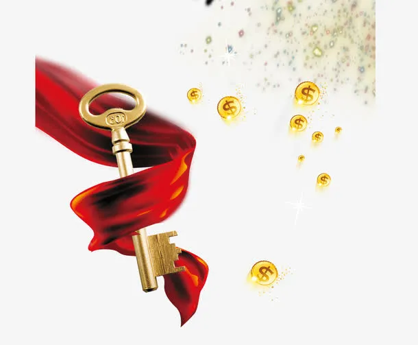 飘带金钥匙金币金融banner