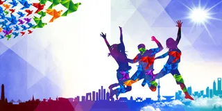 年轻活力企业招聘规划海报背景素材高清