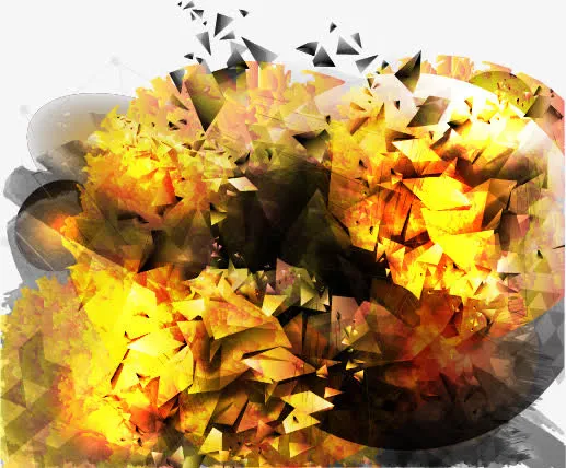 立体碎片矢量图免抠