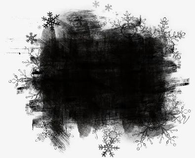 雪花黑色免抠